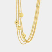 Collana in Metallo multfilo con perle lucide