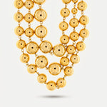 Collana in Metallo mutifilo di perle lucide - BYSIMON gioielli