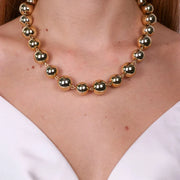 Collana in Metallo con perle lucide