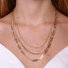 Collana in Metallo multifilo con catena e zirconi