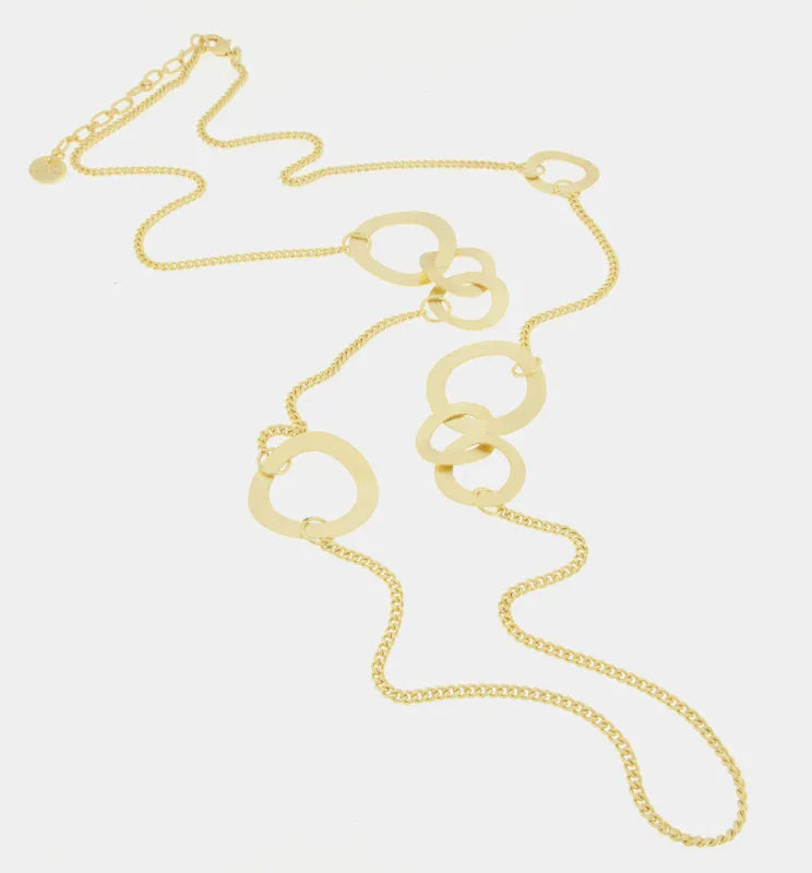 Collana in Metallo lunga con cerchi