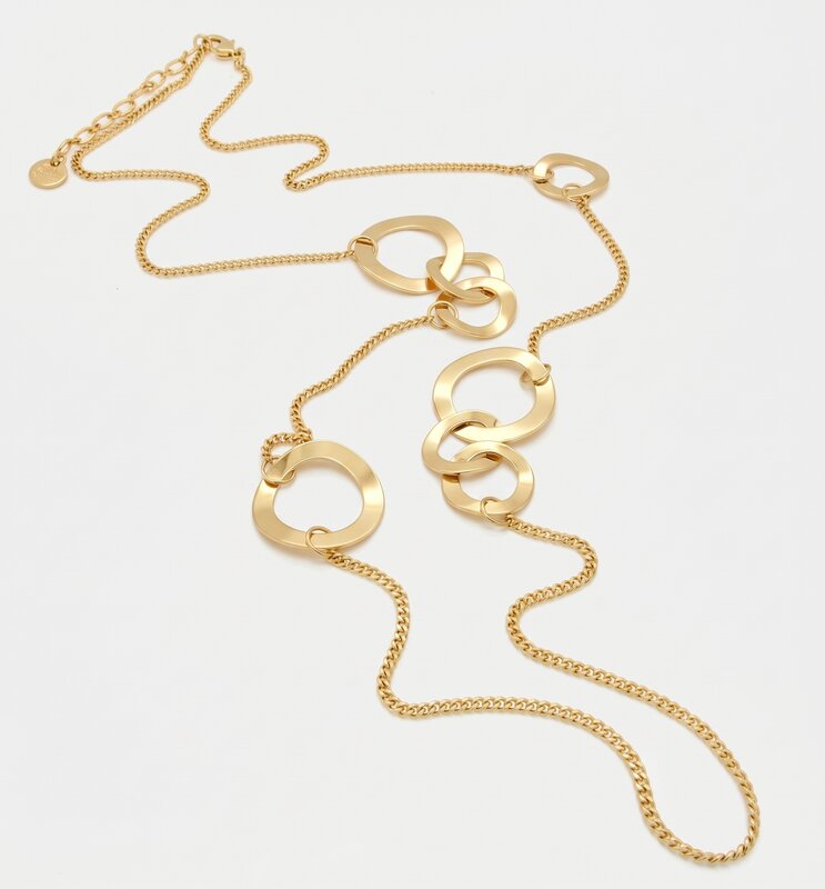 Collana in Metallo lunga con cerchi - BYSIMON gioielli
