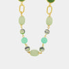 Collana in Metallo con pietre sfumate verdi