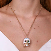 Collana in Metallo con capuzzella bianca