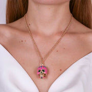 Collana in Metallo con capuzzella rosa