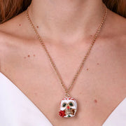 Collana in Metallo con capuzzella bianca