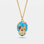 Collana in Metallo con capuzzella azzurra impreziosita da fiori colorati AMONAPOLI - gioiello BySimon
