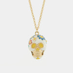 Collana in Metallo con capuzzella bianca impreziosita da fiori colorati AMONAPOLI - gioiello BySimon