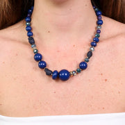 Collana in Metallo con pietre blu