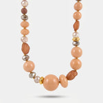 Collana in Metallo con pietre arancioni - BYSIMON gioielli