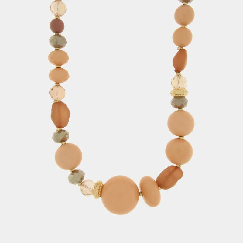 Collana in Metallo con pietre arancioni - BYSIMON gioielli