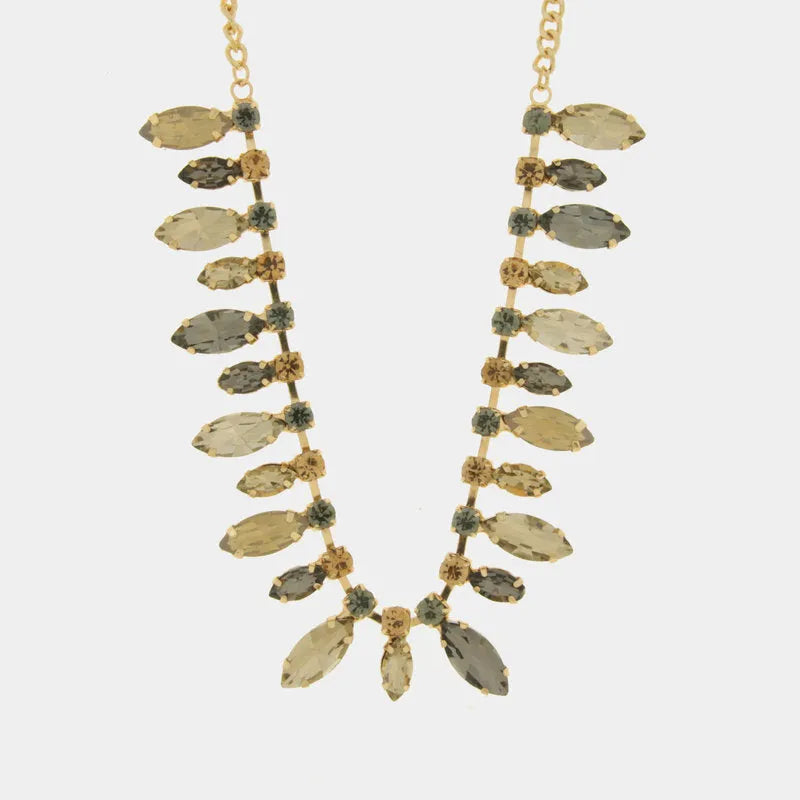 Collana in Metallo con cristalli nelle sfumature dei beige - BYSIMON gioielli
