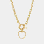 Collana in Metallo con cuore bianco - BYSIMON gioielli