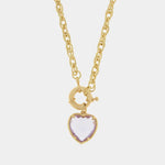 Collana in Metallo con cuore lilla - BYSIMON gioielli
