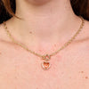 Collana in Metallo con cuore arancione - BYSIMON gioielli