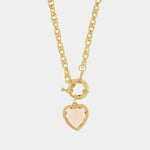Collana in Metallo con cuore arancione - BYSIMON gioielli