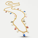 Collana in Metallo con perle e cristalli - BYSIMON gioielli