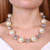 Collana in Metallo con pietre e perle