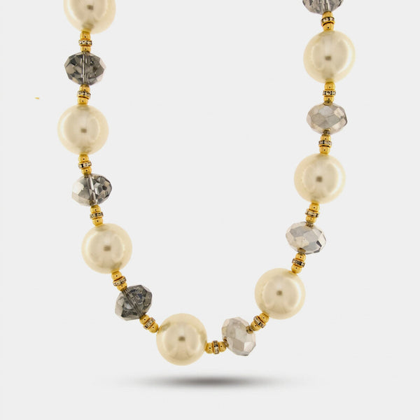 Collana in Metallo con pietre e perle - BYSIMON gioielli