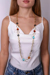 Collana in Metallo con cristalli colorati