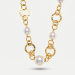 Collana in Metallo con perle e cerchi intrecciati - BYSIMON gioielli