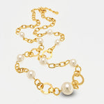 Collana in Metallo con perle e cerchi intrecciati - BYSIMON gioielli