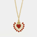 Collana in Metallo con cuore rosso - BYSIMON gioielli