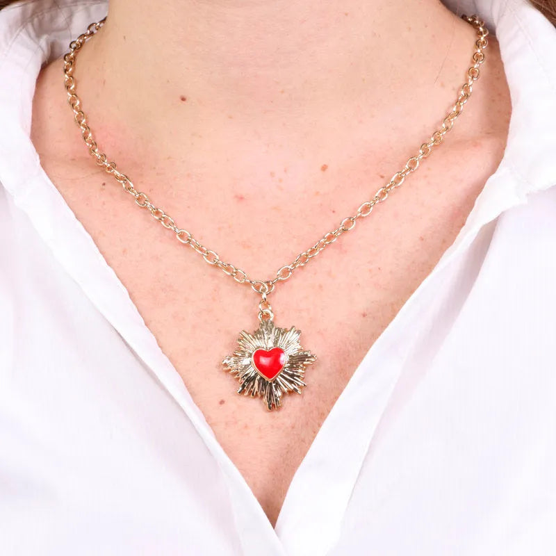 Collana in Metallo con cuore Sacro - BYSIMON gioielli