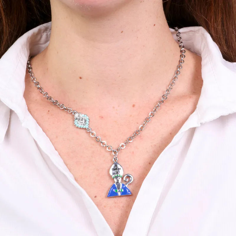 Collana in Metallo con San Gennaro AMONAPOLI - gioiello BySimon