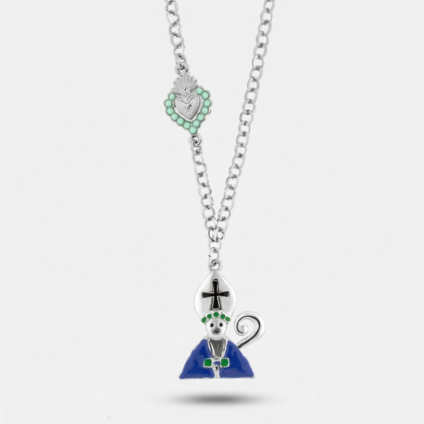 Collana in Metallo con San Gennaro AMONAPOLI - gioiello BySimon
