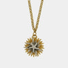 Collana in Metallo con riccio di mare oro e argento con stella bianca