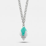 Collana in Metallo con pumo verde - BYSIMON gioielli