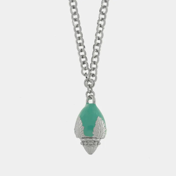 Collana in Metallo con pumo verde - BYSIMON gioielli