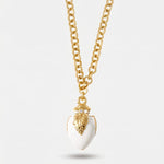 Collana in Metallo con pumo bianco placcata oro BYS - gioiello BySimon