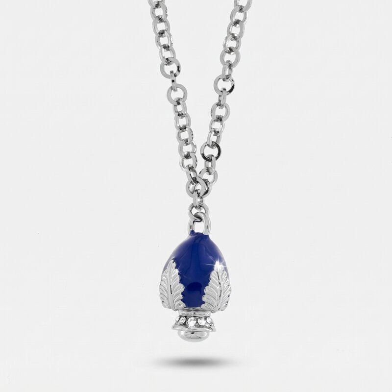 Collana Pumo Pugliese Blu in Metallo Placcato Rodio | I Love Apulia - BYSIMON gioielli