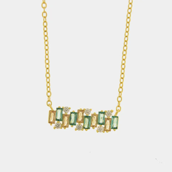 Collana in Metallo zirconi colorati - BYSIMON gioielli
