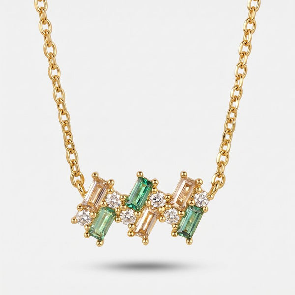 Collana in Metallo zirconi colorati - BYSIMON gioielli