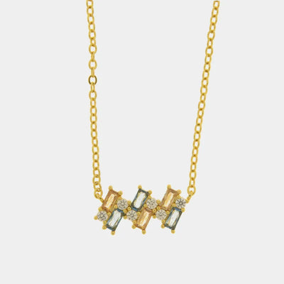 Collana in Metallo zirconi colorati - BYSIMON gioielli