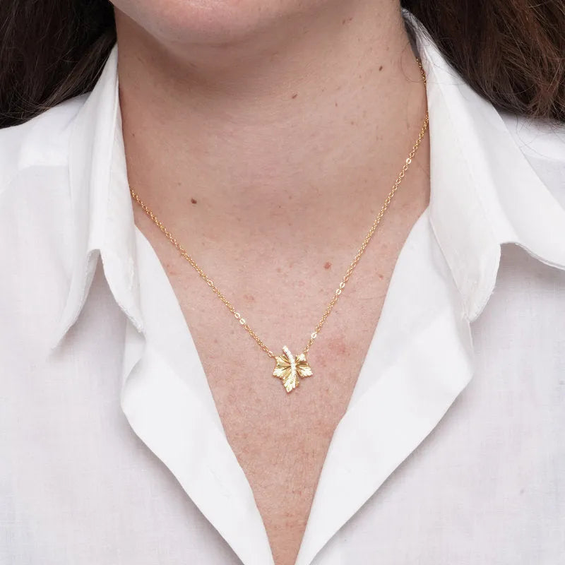 Collana in Metallo foglia
