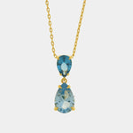 Collana in Metallo goccia blu - BYSIMON gioielli