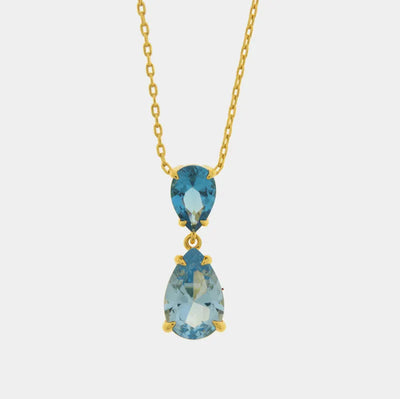 Collana in Metallo goccia blu - BYSIMON gioielli