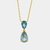 Collana in Metallo goccia blu