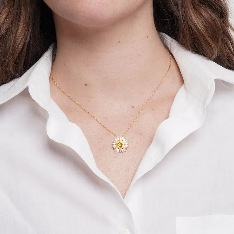 Collana in Metallo sole zirconato