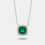 Collana in Metallo quadrato verde - BYSIMON gioielli