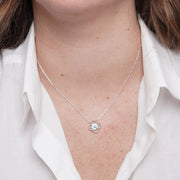 Collana in Metallo fiore azzurro