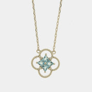 Collana in Metallo fiore azzurro