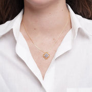 Collana in Metallo fiore blu