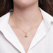 Collana in Metallo croce verde