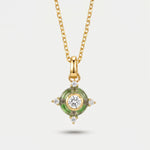 Collana in Metallo croce verde - BYSIMON gioielli