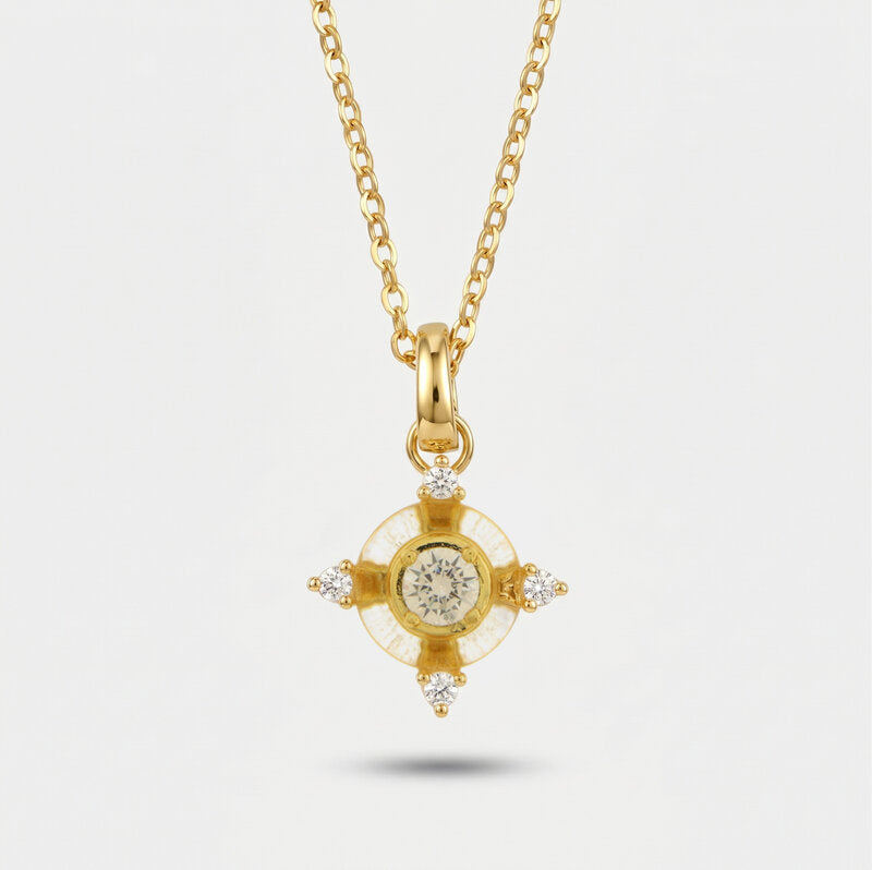 Collana in Metallo croce gialla - BYSIMON gioielli